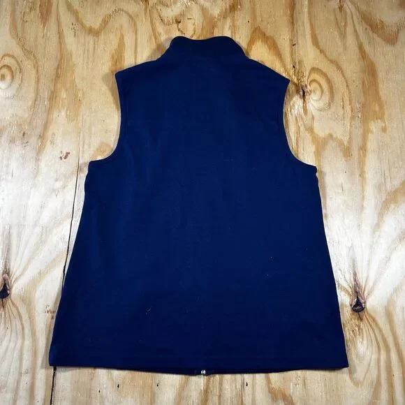 Alfred Dunner Navy Blue Quilted Zip-Up Vest - Size 10 - Picture 6 of 6